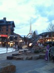 a sculpture near Solaris in Vail village